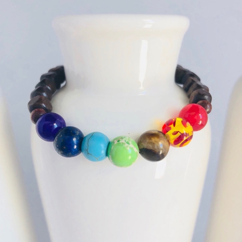 CHAKRA | Wood Brown Energy Beaded Bracelet